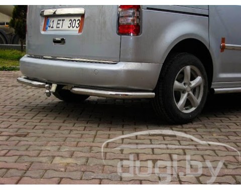 Защита заднего бампера MARS углы для Volkswagen Caddy 2010-...